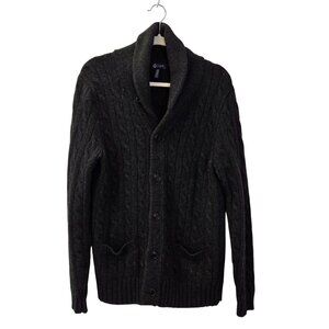 J. Crew Lambswool Blend Shawl Collar Cable Knit Cardigan Sweater Size Small